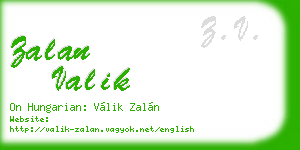 zalan valik business card