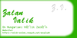 zalan valik business card
